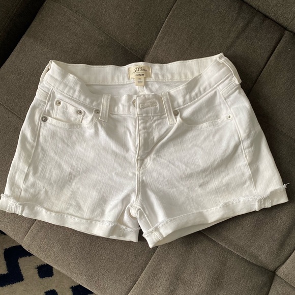 J. Crew white denim shorts - Picture 1 of 8